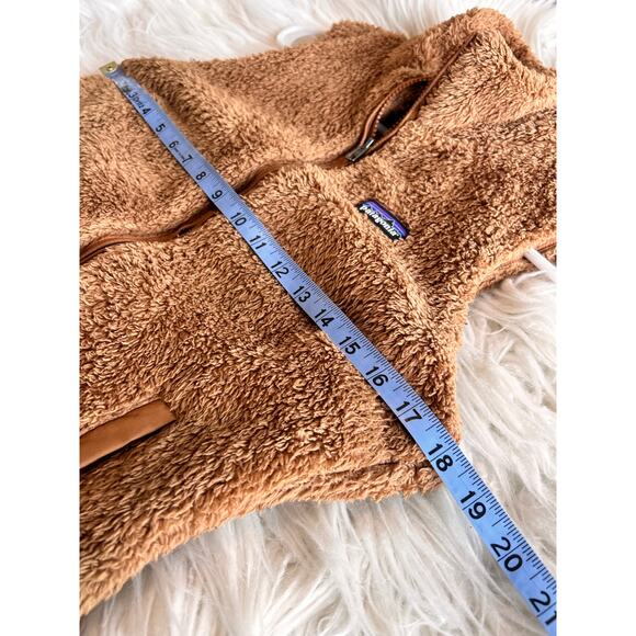 Patagonia Women's Los Gatos Fuzzy Sherpa Fleece Full Zip Vest Brown Size‎ Small - Picture 8 of 12